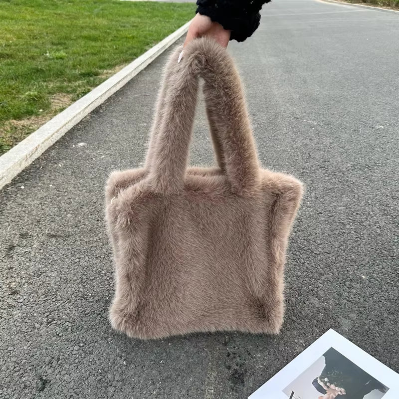 Fluffy Faux Fur Shoulder Bag