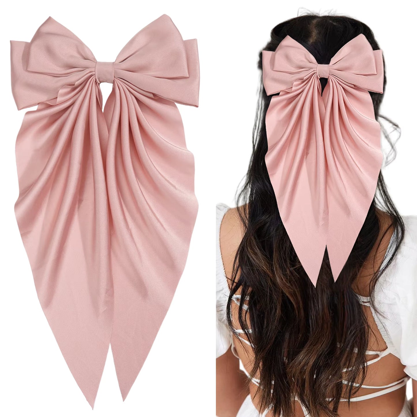 Elegant Satin Bow Hair Clip