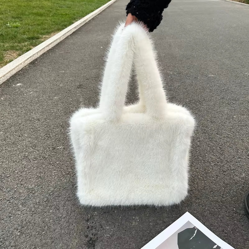 Fluffy Faux Fur Shoulder Bag