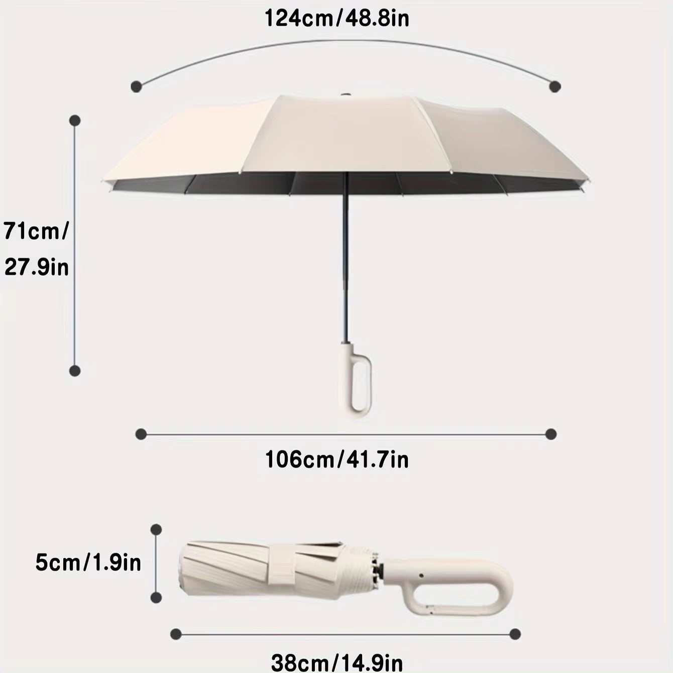 30 Bones Windproof 105cm Umbrella