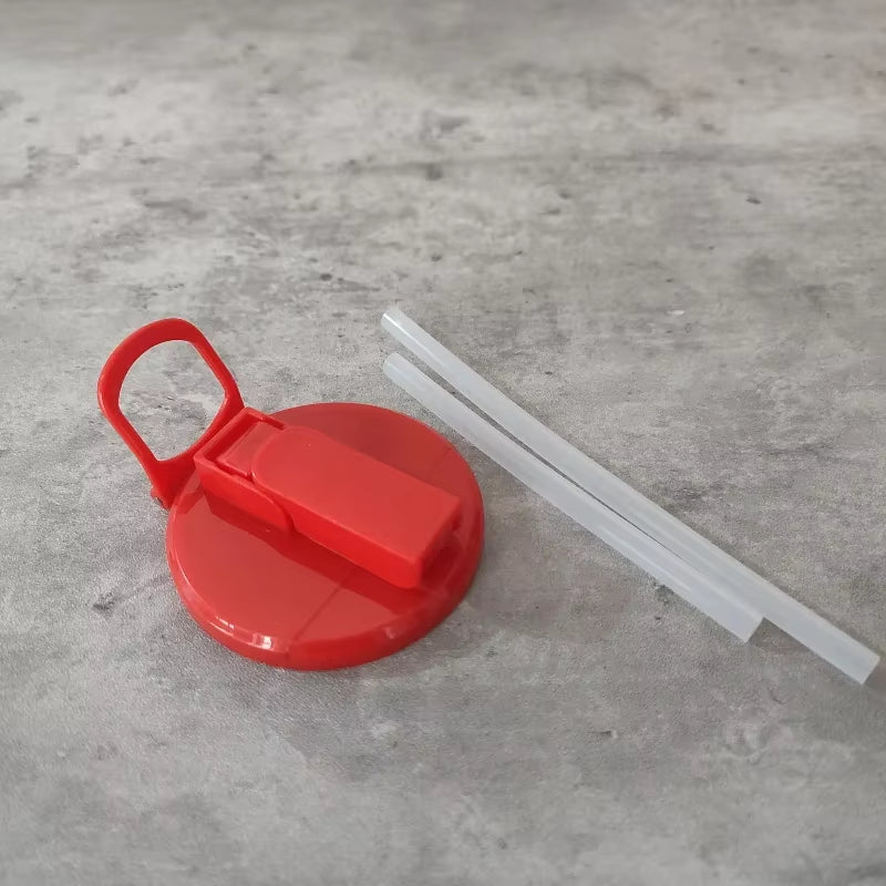 Portable Soda Can Lid with Straws