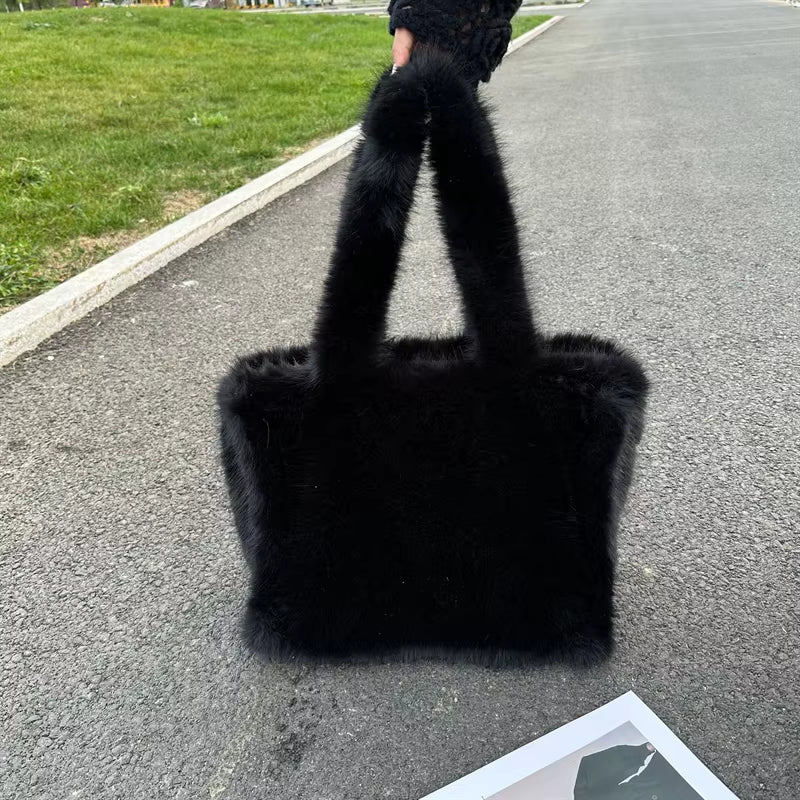 Fluffy Faux Fur Shoulder Bag