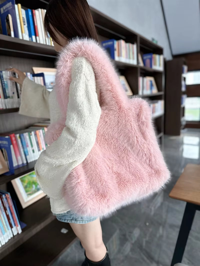 Fluffy Faux Fur Shoulder Bag