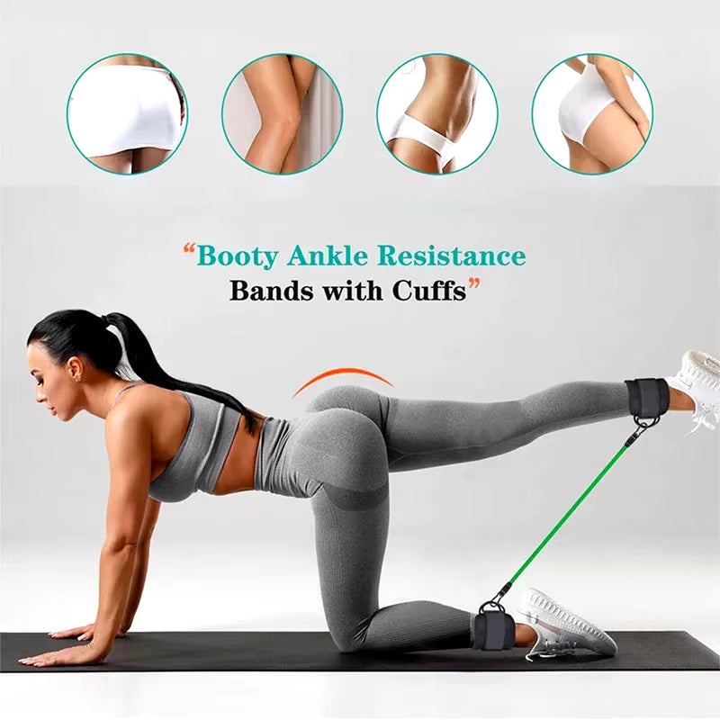 Resistance Band Set with Ankle Straps