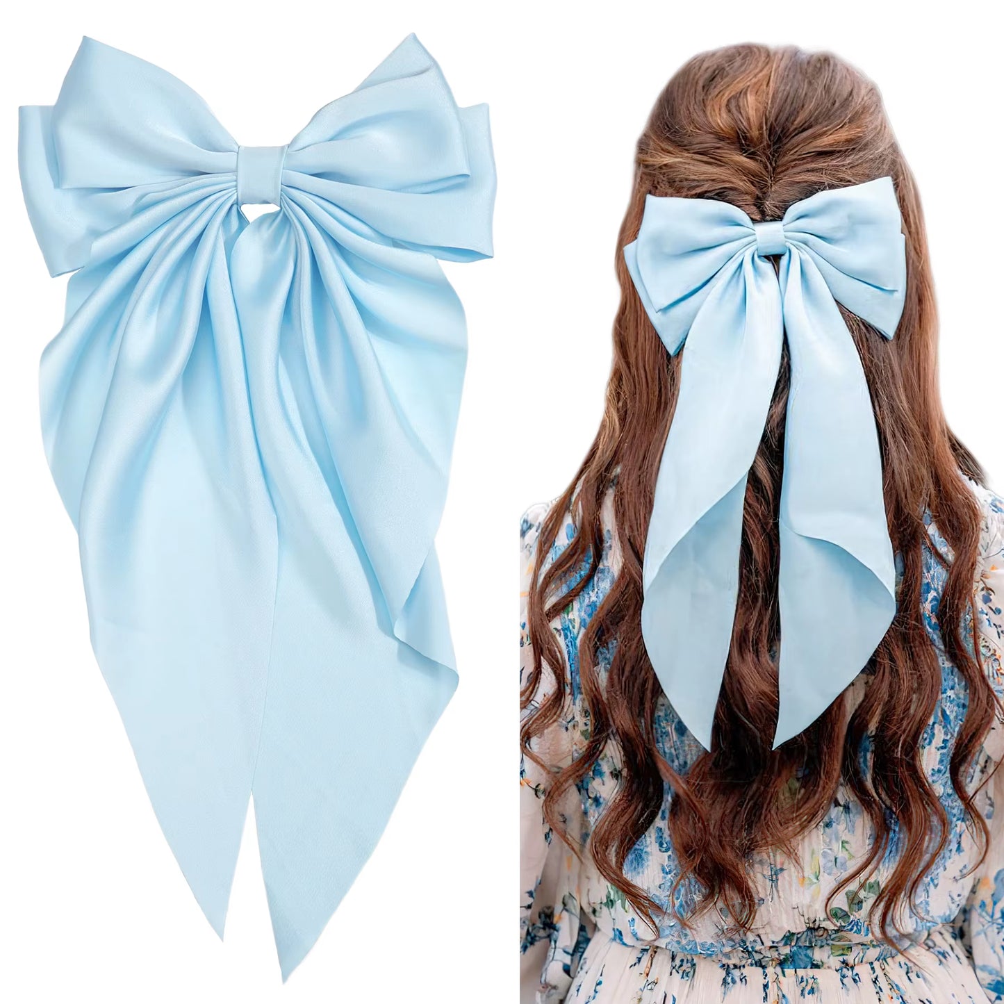 Elegant Satin Bow Hair Clip