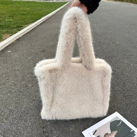 Fluffy Faux Fur Shoulder Bag